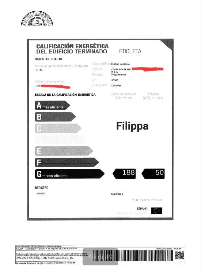 Vivienda Vacacional Filippa プラヤ・ブランカ エクステリア 写真